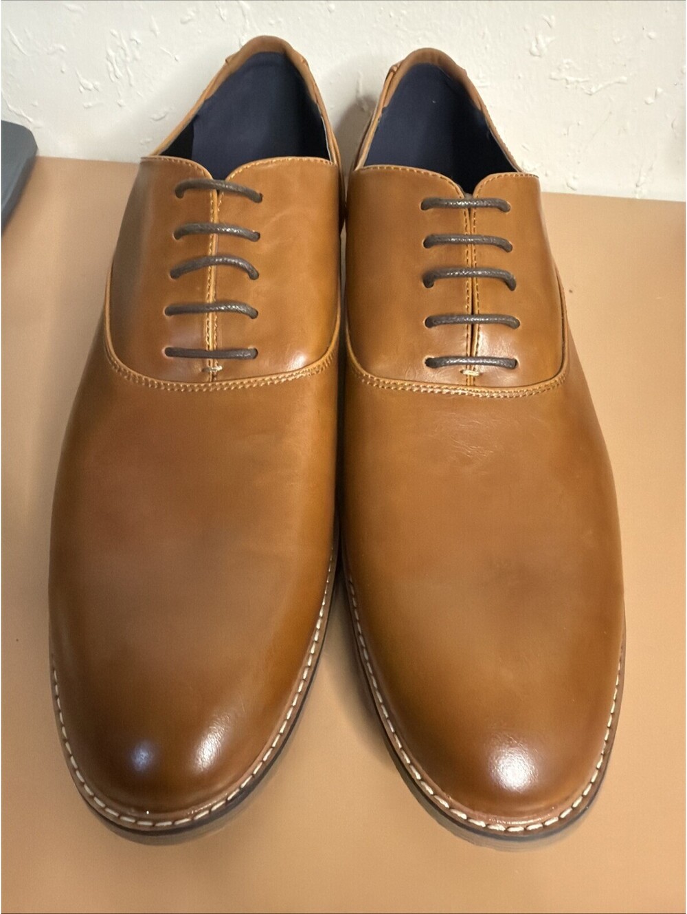 Steve Madden Men’s P-Outlaw Brown Oxford Dress Shoes (M1)